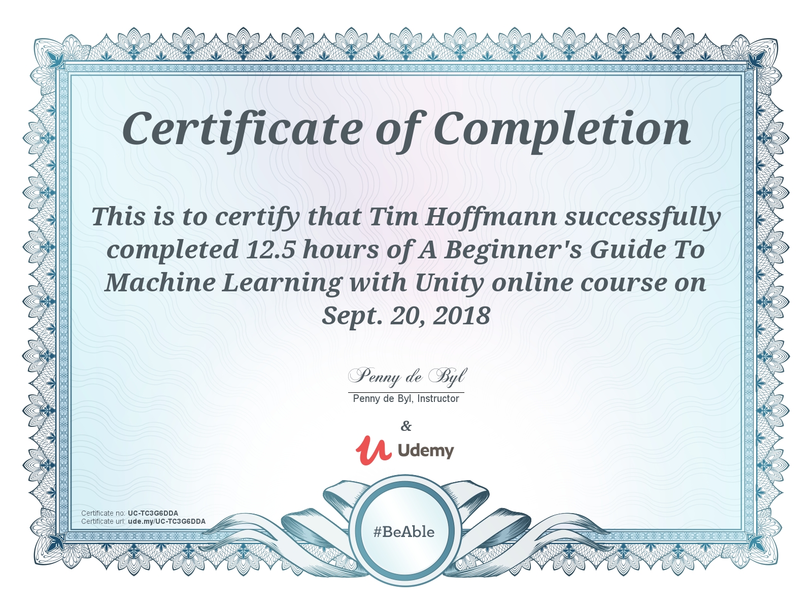 Unity Machine Learning Course Completed